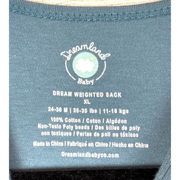 Dreamland Baby XL 24-36 Month Blue Organic Cotton Weighted Toddler Sleep Sack - Picture 5 of 8